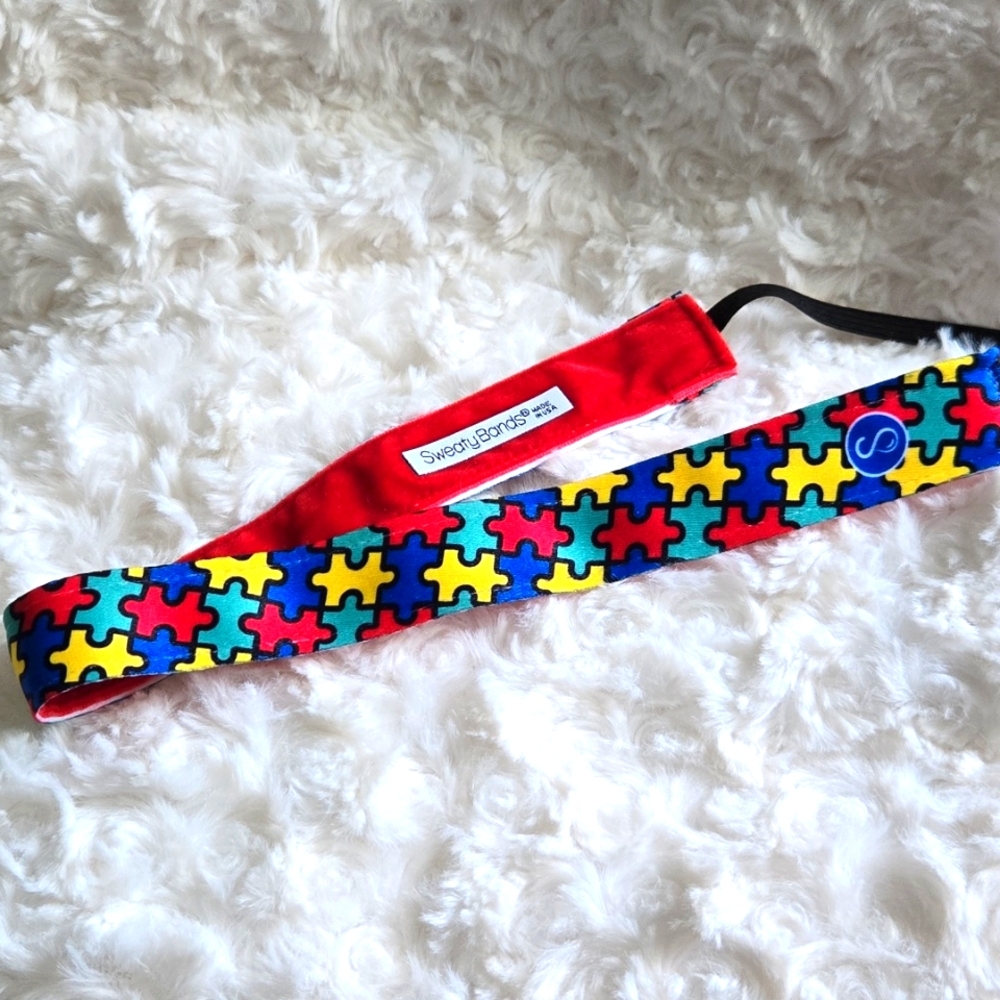 SweatyBands autism/puzzle headband.